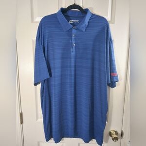 Nike Golf Dri Fit Men's Blue Polo Shirt With Embroidered Sleeve Size XXL